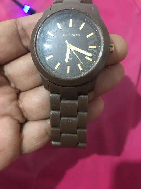 Relógio original technos marrom P