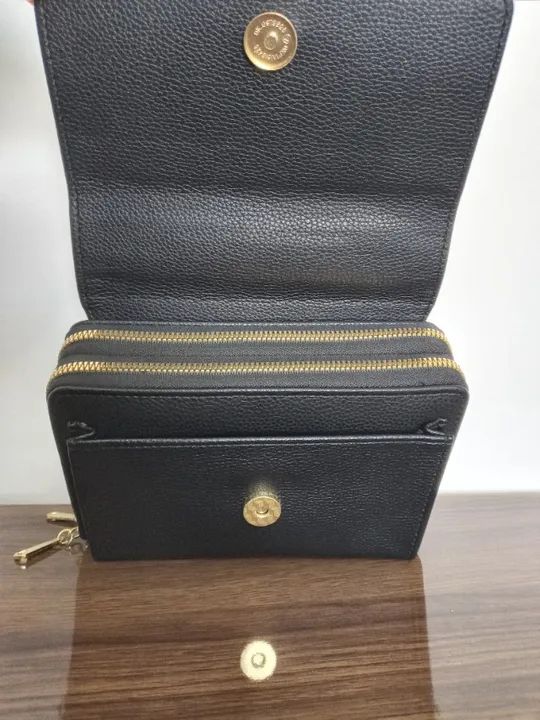 Bolsa Cecília Preta 2 Compartimentos com Ziper - Foto 3