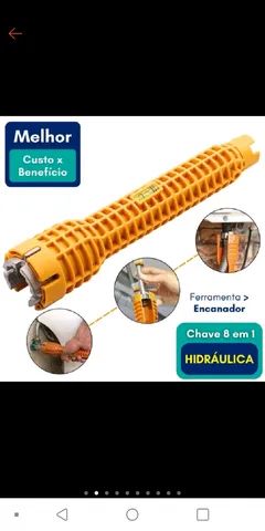 Chave Reparadora Instalador Hidraulico Multifuncional 8 em 1 Ferramenta Encanador