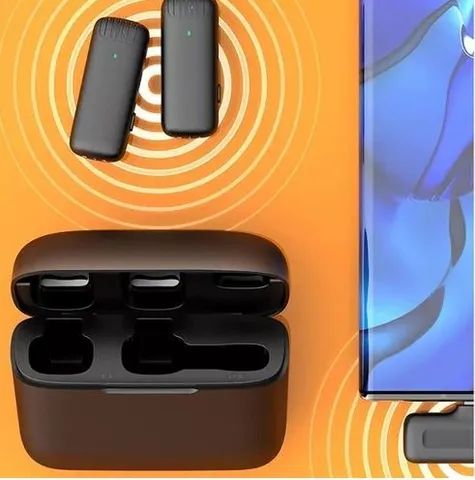 Microfone de lapela sem fio J13 Lavalier 2 em 1