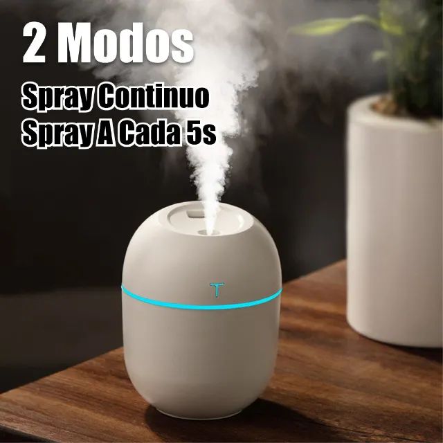 Mini Umidificador De Ar/Purificador/Aromatizador Doméstico Usb Led 250ml  - Foto 2