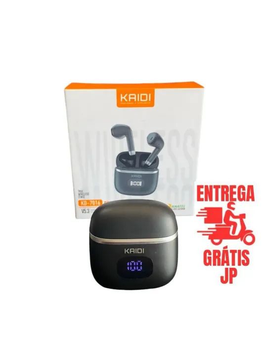 FONE DE OUVIDO BLUETOOTH KAIDI KD-7016