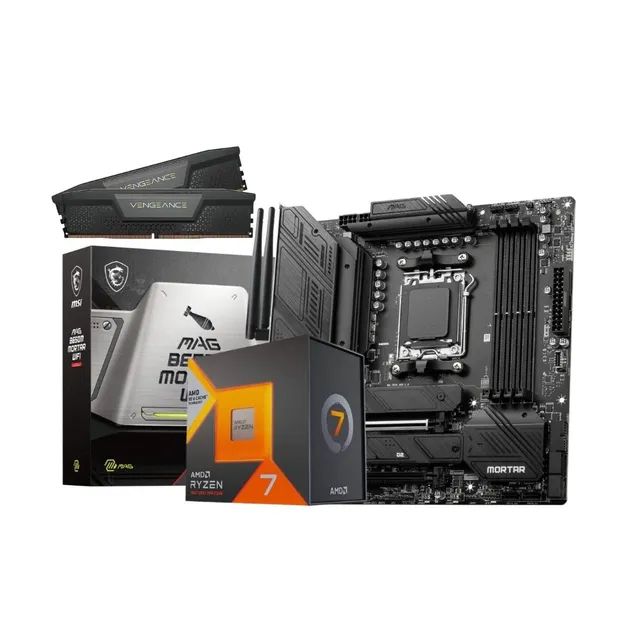 Ryzen 7 7700X + MSI B650M Mortar Wi-fi + 64GB RAM DDR5 | Troco e parcelo 