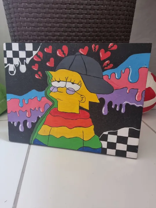 Quadro Lisa Simpson estilo 'Sad Girl'