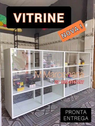 VITRINE BALCÃO COM VIDRO