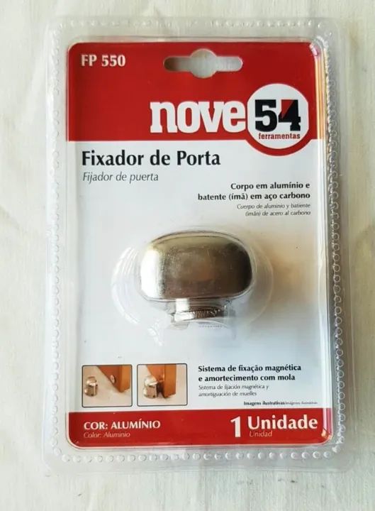 Fixador de Porta com Trava Magnética - FP 550 - Marca Nove 54 Ferramentas - Lacrado