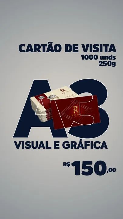 Cartão de Visita - 1000 unidades - 250g