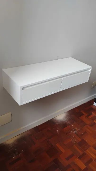 Penteadeira branca com 2 gavetas - Foto 3