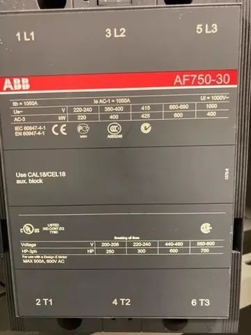Contator Tripolar Af750-30 - Abb - Foto 3