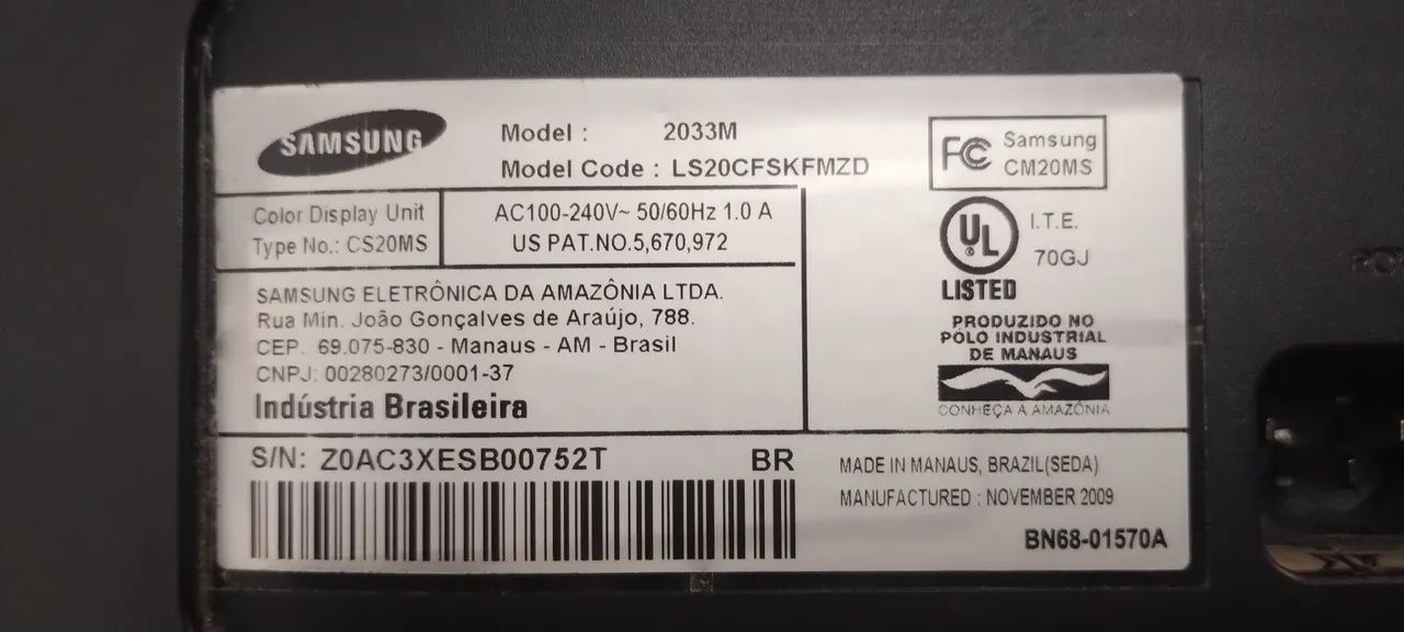 Pc TV Samsung LCD modelo 2033m  19 polegadas  - Foto 2