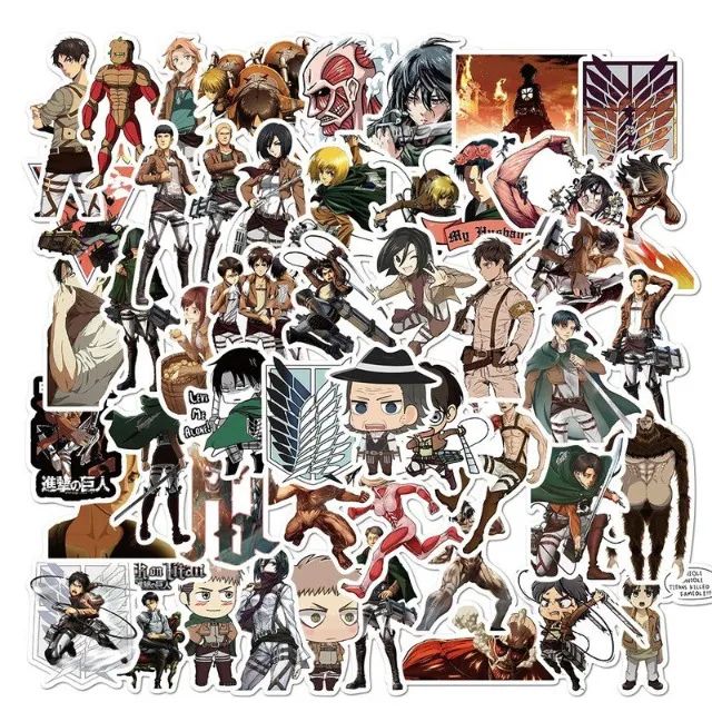 Kit 150 Adesivos de Attack on Titan, Fullmetal Alchemist e Bleach - Pcs Peças Unidades - Foto 2