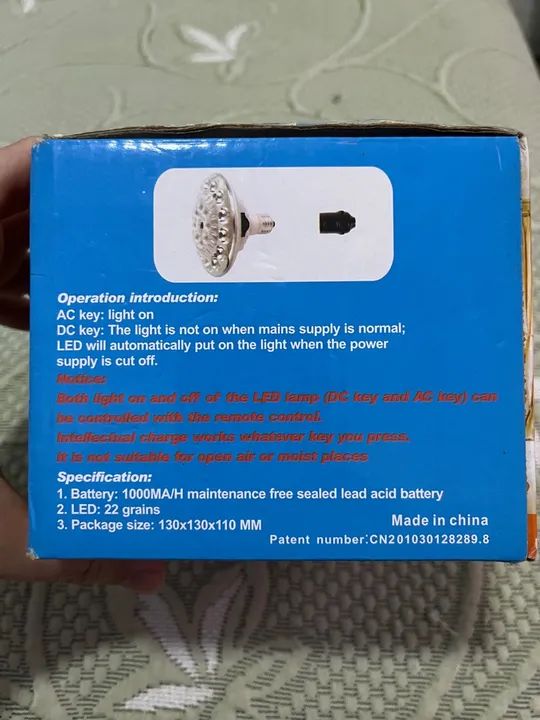 Lâmpada controle remoto - luz de emergência  - Foto 6
