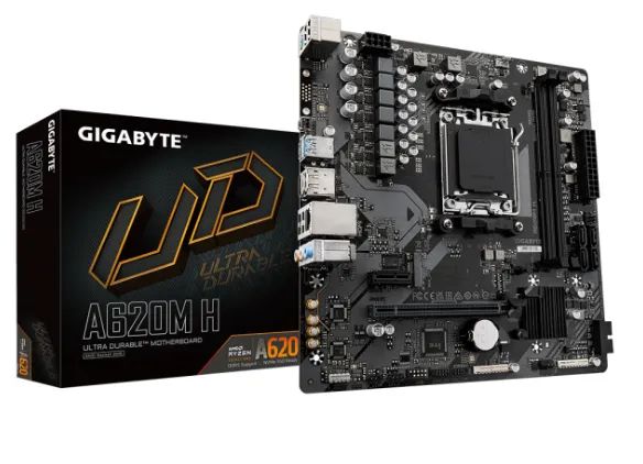 Placa Mãe Gigabyte A620M H, AMD AM5, MATX, DDR5   LACRADA - Foto 2