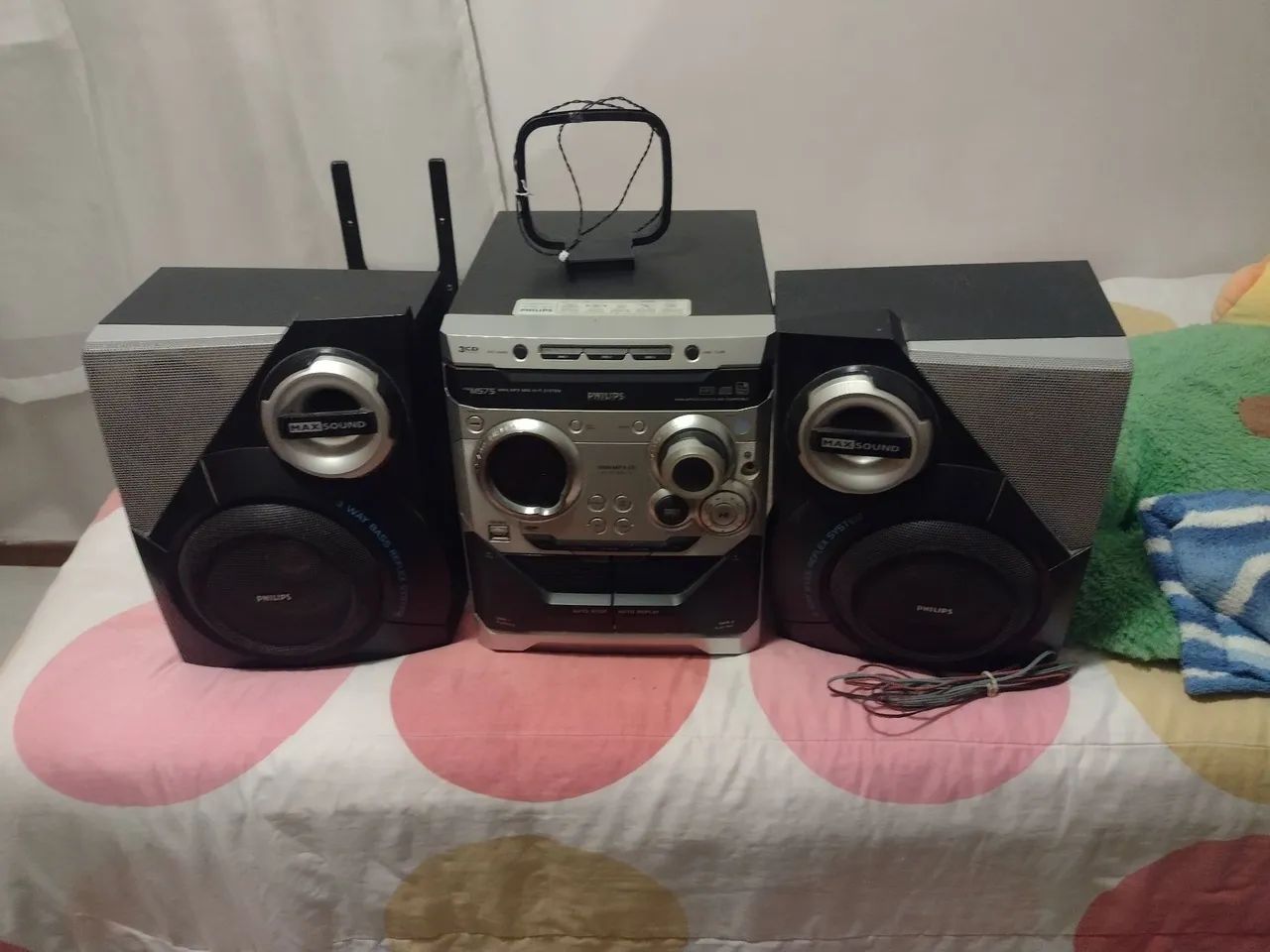 Som Philips 3CD com 3 vias e Max Sound - Foto 3
