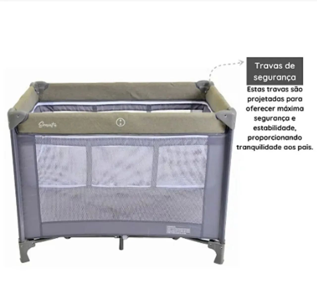 Berço Portátil e Chiqueirinho Burigotto Sonata. - Foto 3