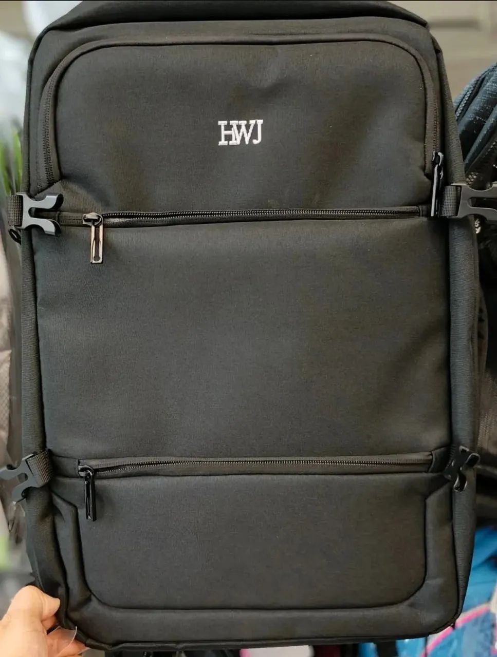 Mochila Executiva Preta com Detalhes Premium