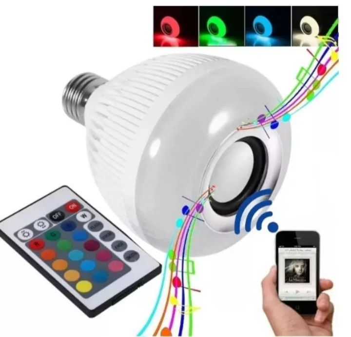 Lâmpada LED Bluetooth com Som e Cores RGB - Foto 3