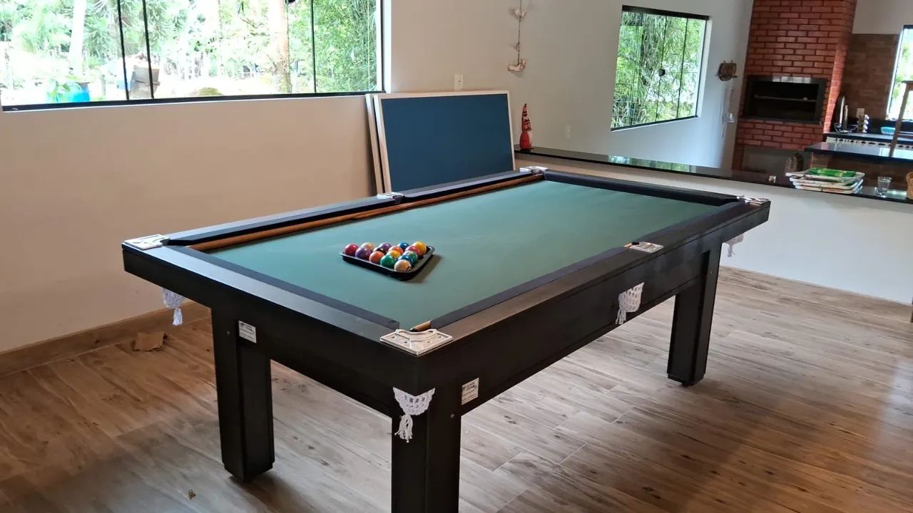 Mesa de Bilhar Preta Tecido Verde Modelo FPF6584 - Foto 2