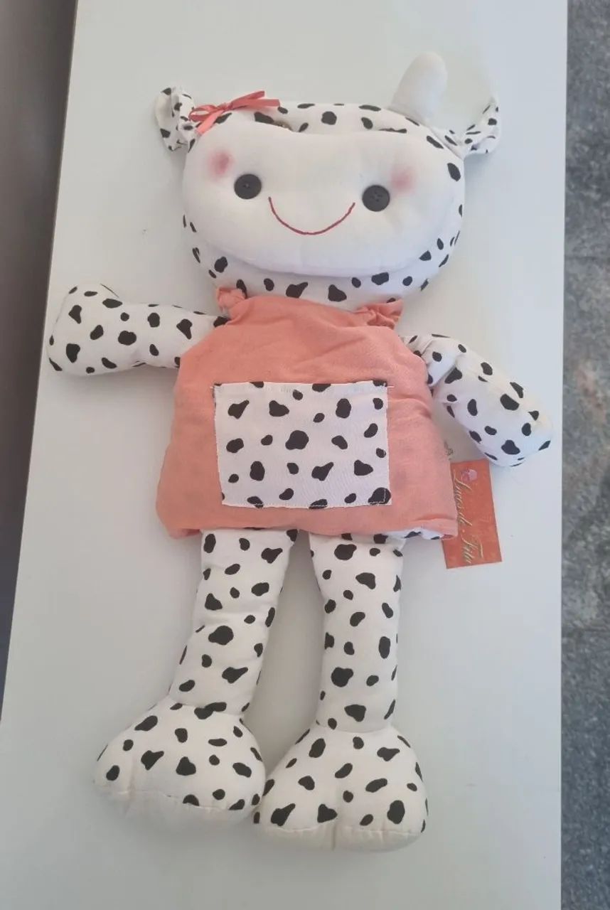 Boneca Vaquinha em Malha 100% Algodão - 50x24 cm - Foto 2