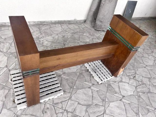 Base para mesa de Jantar em MDF com detalhes em vidro - Foto 5