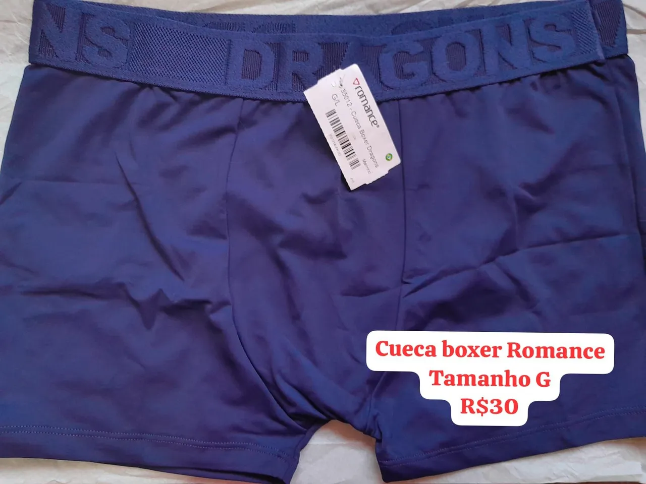Cueca Boxer Romance Tamanho G. R$30 cada/ 2 por R$50
