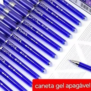 Canetas Esferográficas Gel Azul Recarregáveis Apagáveis 0.5mm - Foto 2