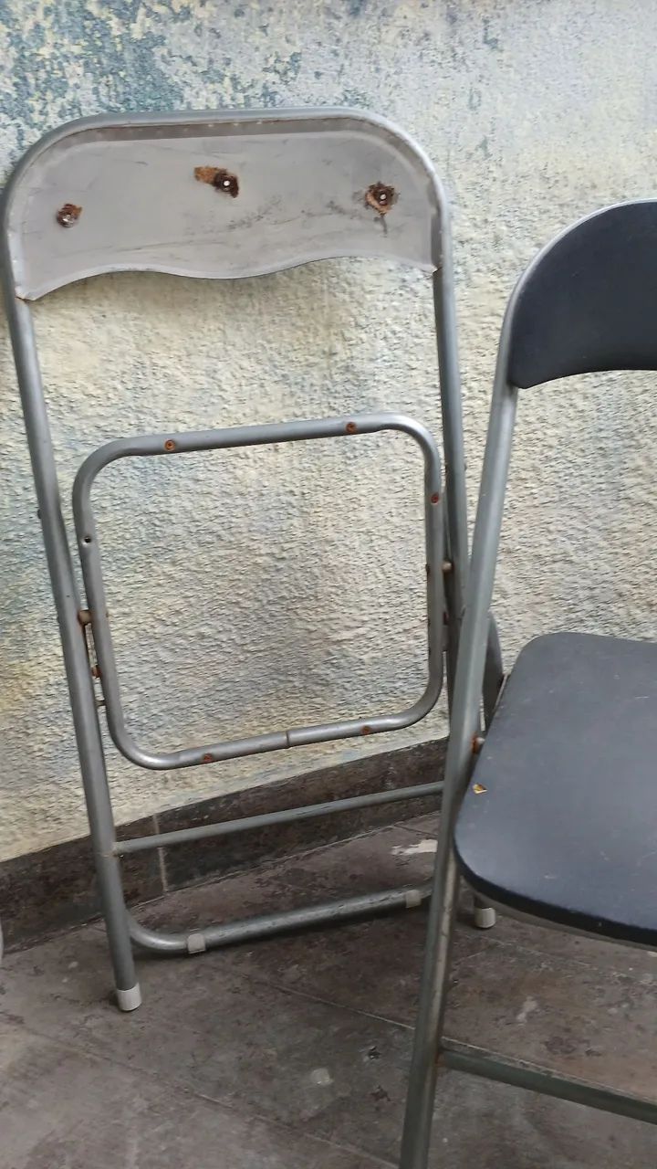 2 cadeiras fortes de alumínio/macramê  - Foto 3