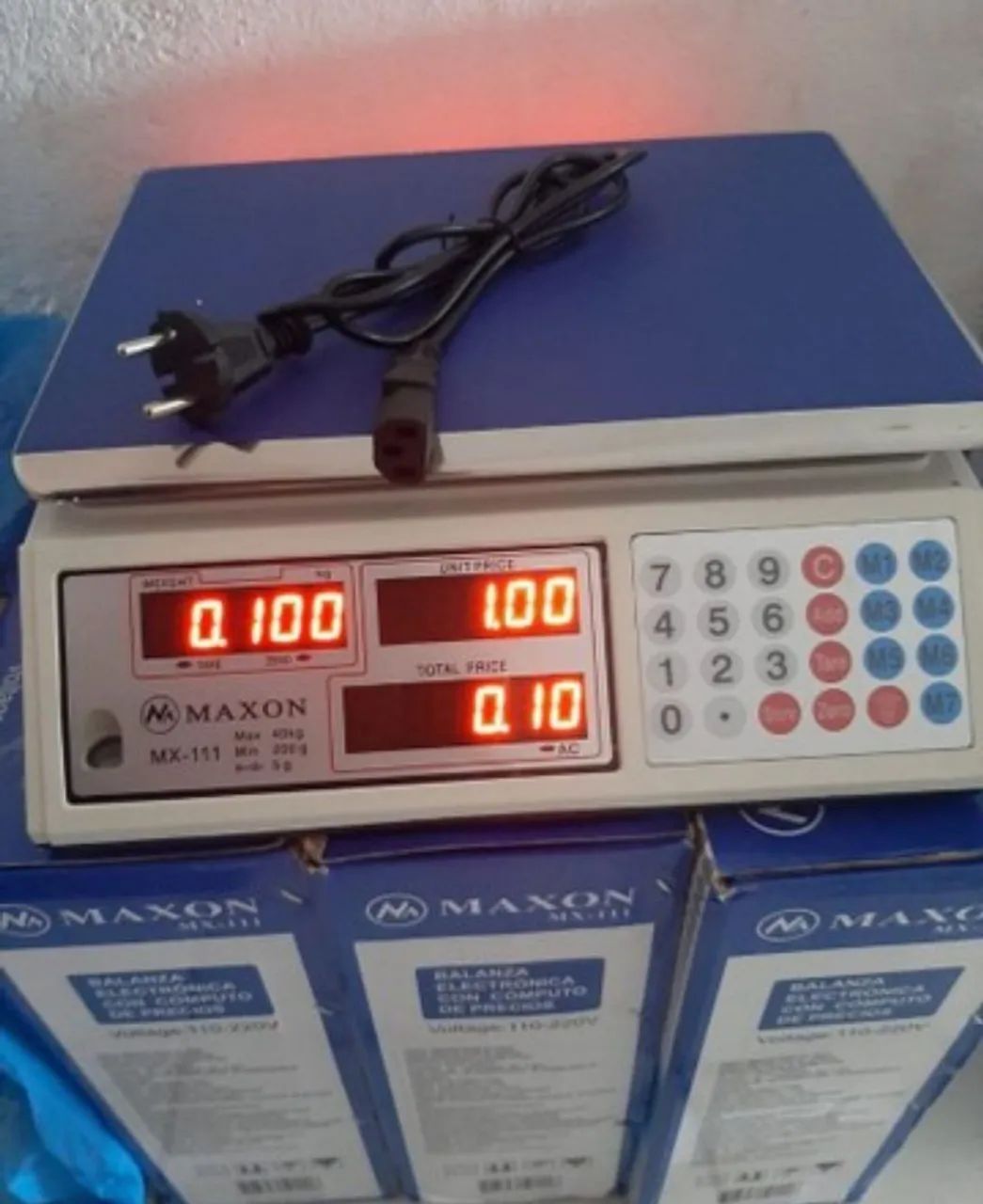 Balança de precisão pesa ate 40kg Comercial Digital Maxon MX-111