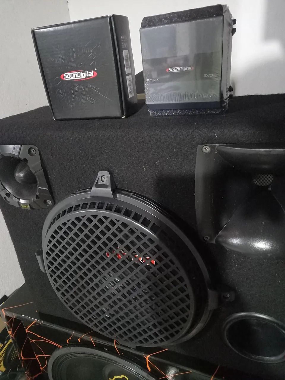 Modulo Amplificador digital Soundigital 800.4 + caixa  trio spyder nitro jbl  - Foto 2