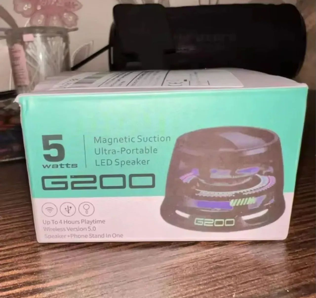Caixa de som Bluetooth Com Prendedor magnético 
