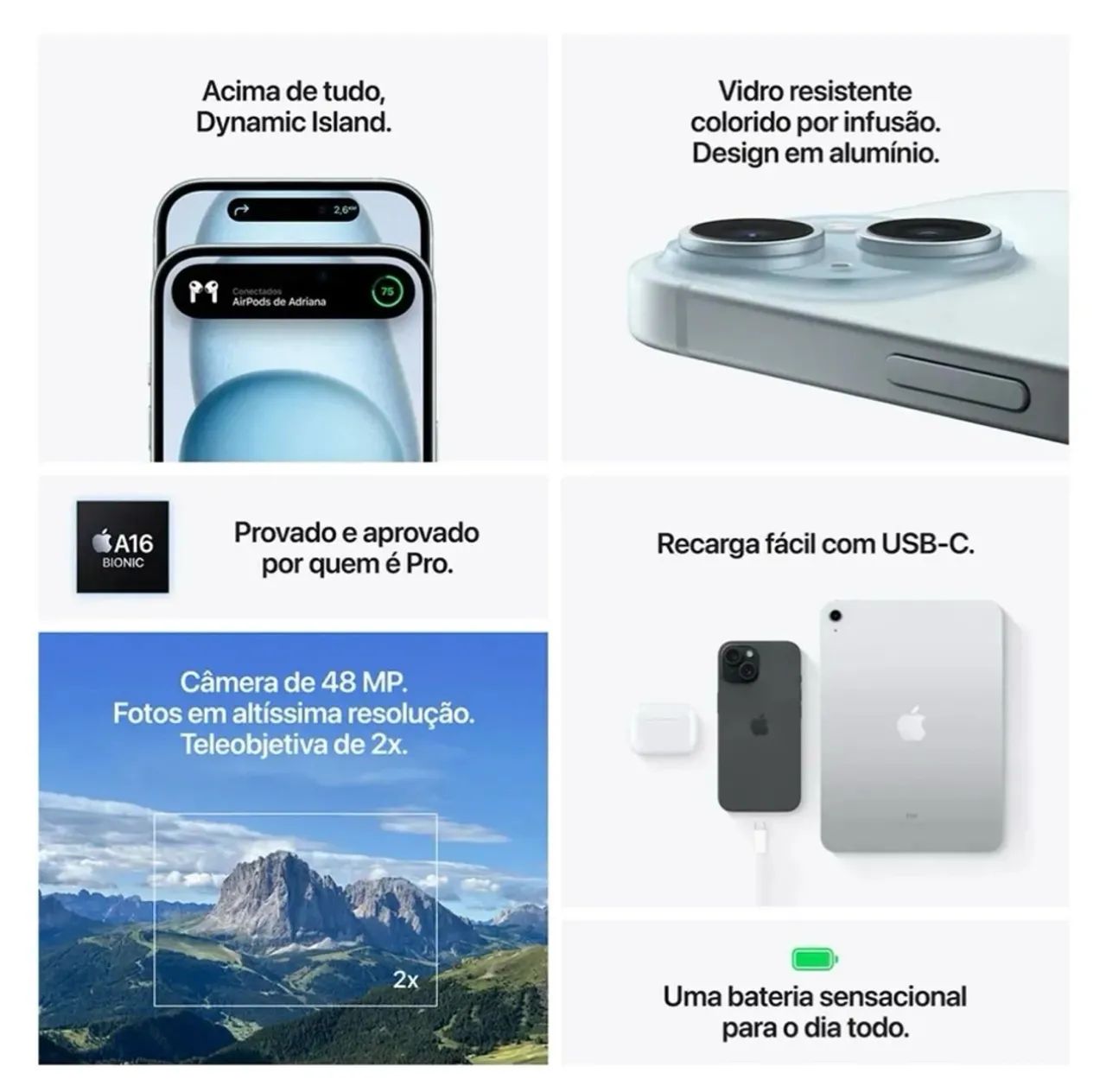 iPhone 15 lacrado com nota fiscal 