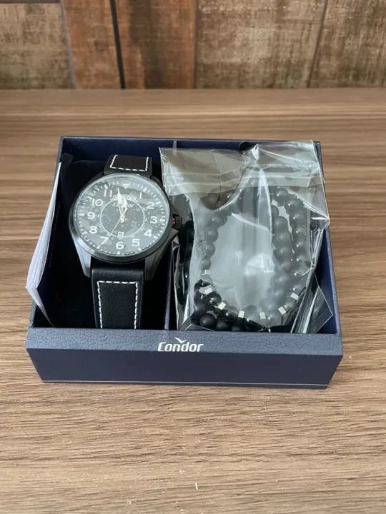 Kit Relógio Masculino Condor com Pulseira - Foto 5