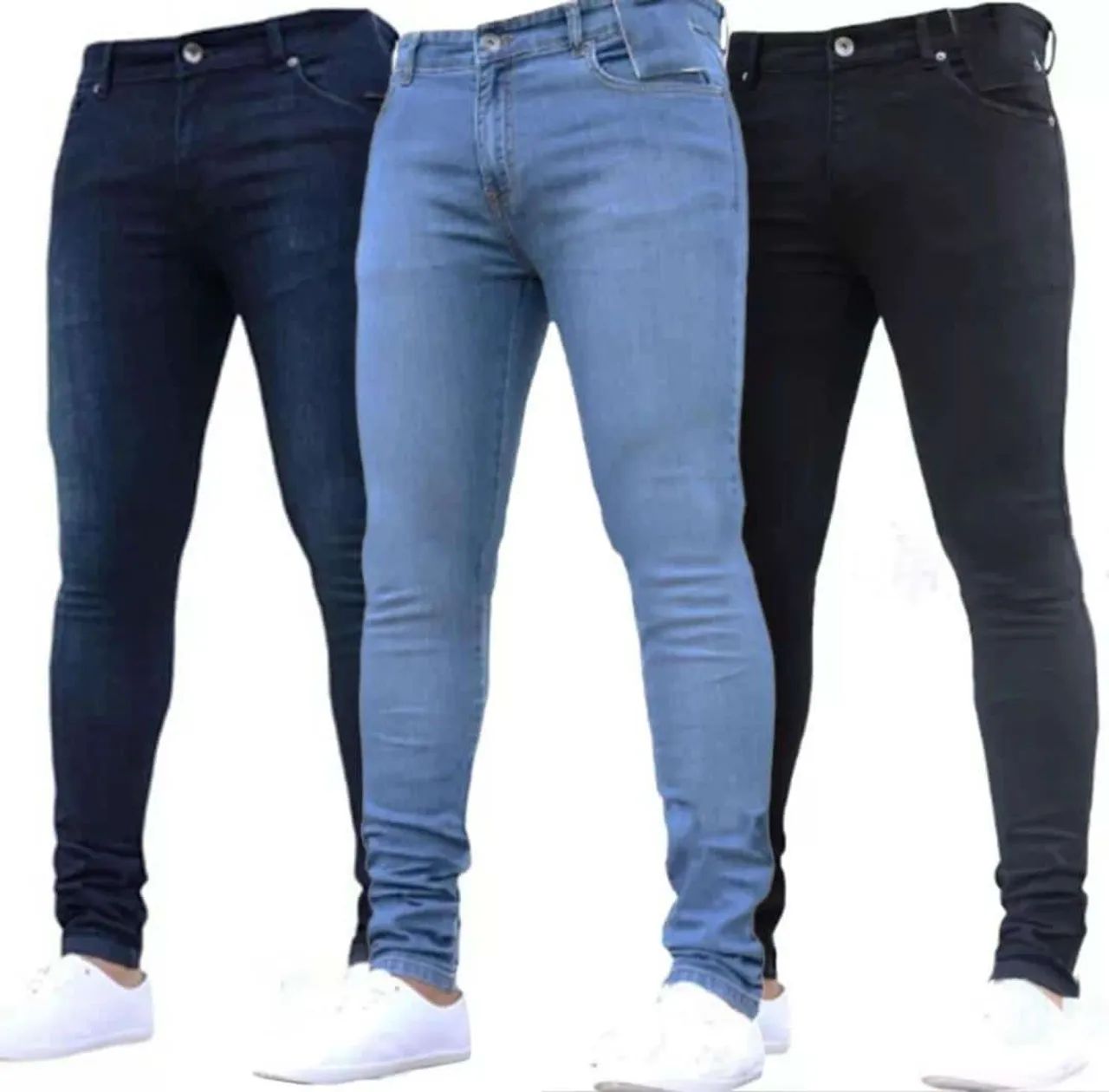 Calças Jeans Masculinas - 3 Cores - Foto 3