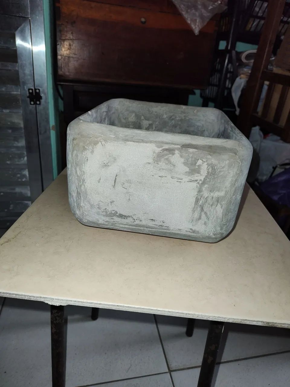 Vaso de concreto retangular - Foto 4