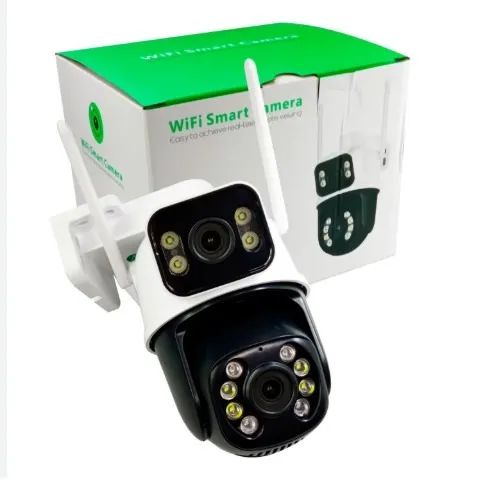 Câmera de Segurança Wi-Fi Dupla - Monitoramento 24/7 Full HD