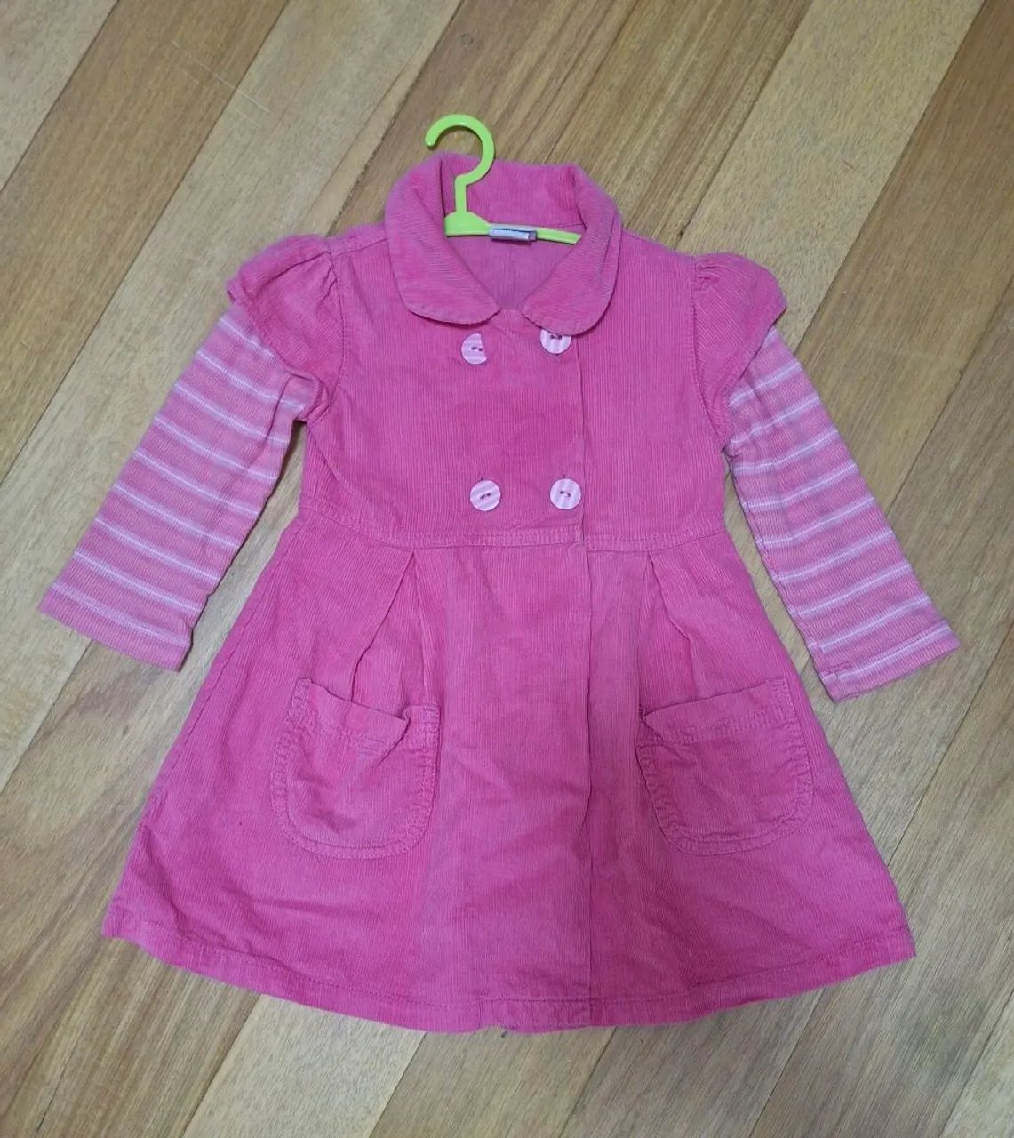 Sobretudo infantil rosa