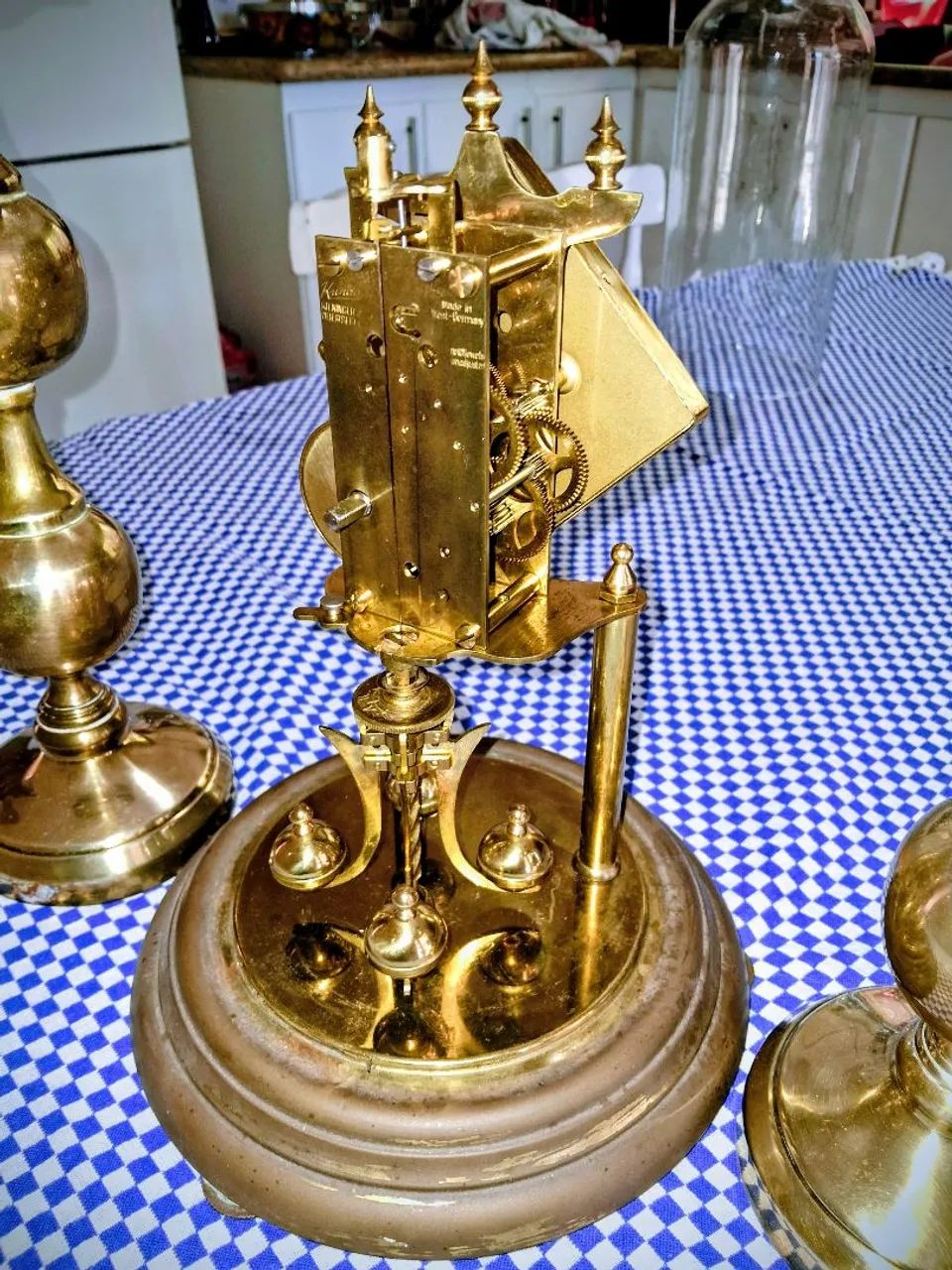 Conjunto lareira relógio 400 dias mais castiçais 65675280523522122