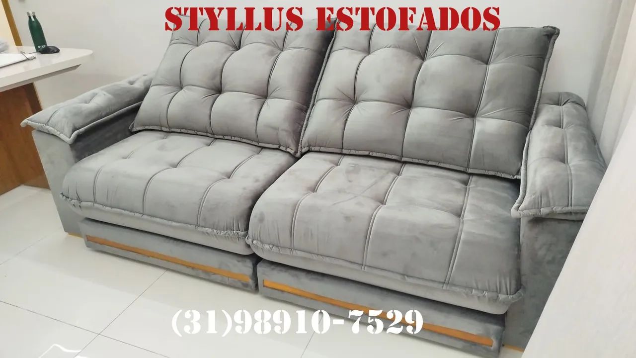 Sofá Retrátil  COM MOLAS ENSACADAS - Novo