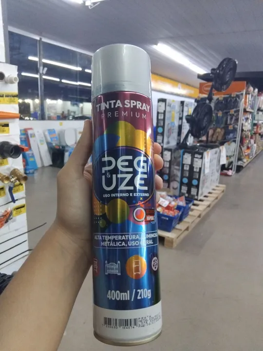 Tinta Spray Prata Premium Peg Uze 400ml