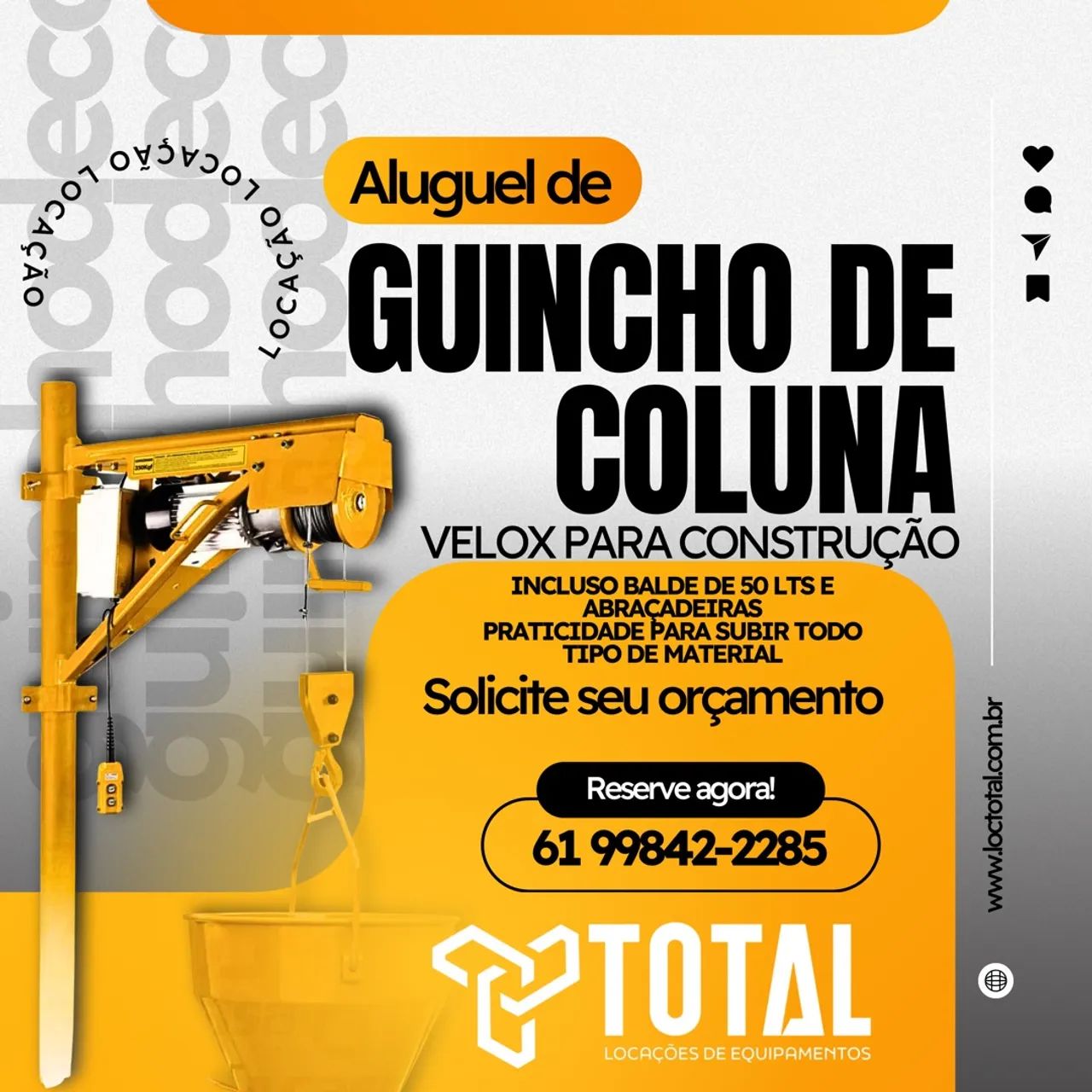Aluguel de Guincho de Coluna Velox