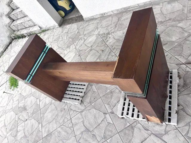 Base para mesa de Jantar em MDF com detalhes em vidro - Foto 3