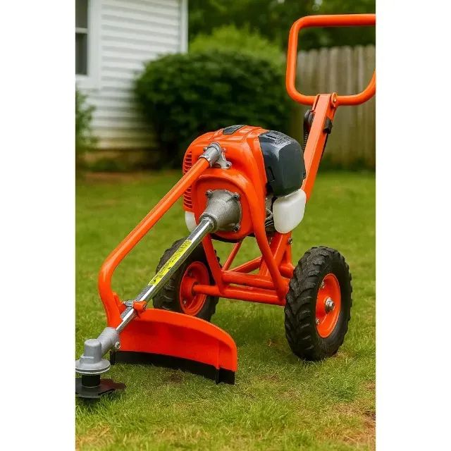 Roçadeira de Carrinho Gasolina 75CC 3,6HP Corte Capim Vegetação Densa Terreno Grande