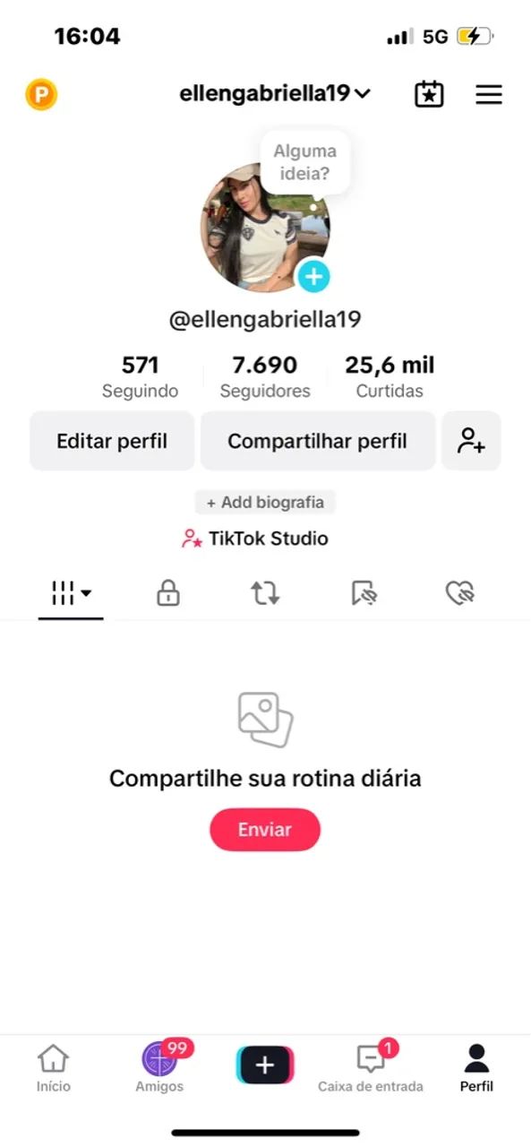Tik tok com mais de 7k de seguidores
