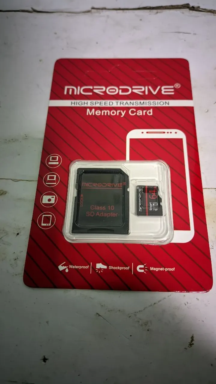 Cartão de Memória Micro SD 64GB Class 10 com Adaptador