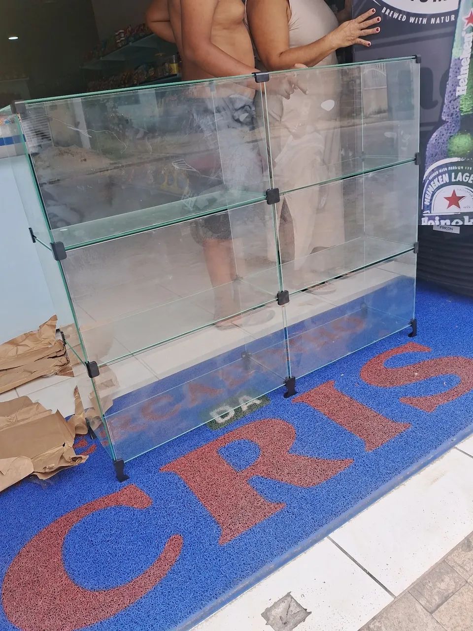 Balcão de vidro expositor para lojas 