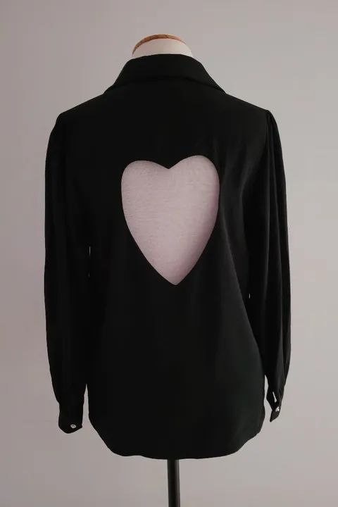 Camisa Social Preta com Botões - Foto 5