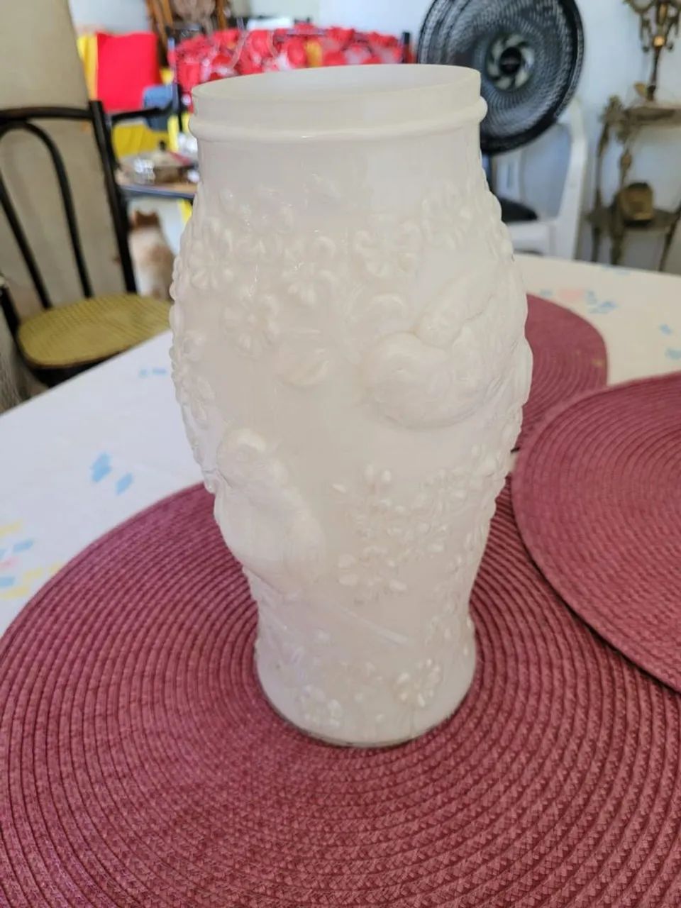 Vaso de vidro branco - Foto 3