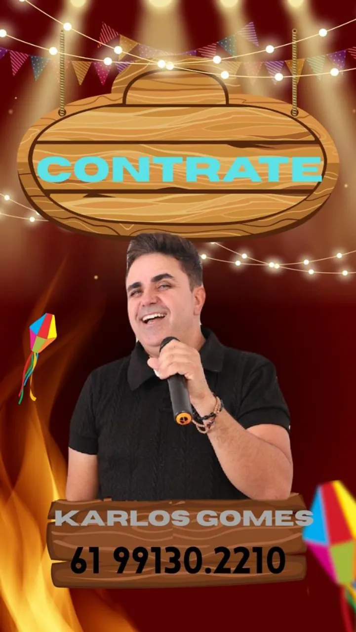 Cantor música ao vivo karlos Gomes 61 99130.2210