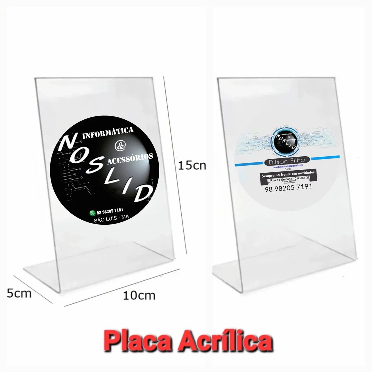 Placa de Pix 10x15 Acrílico 