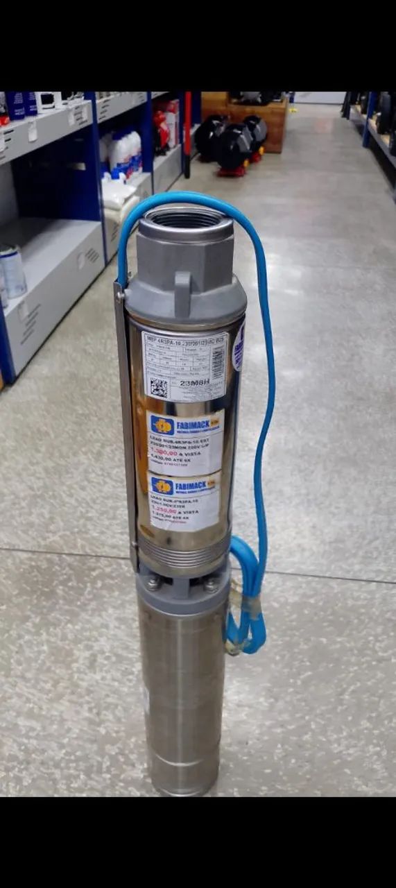 BOMBA SUBMERSA 1CV 220V 4" C/PAINEL 10 ESTAGIO LEAO